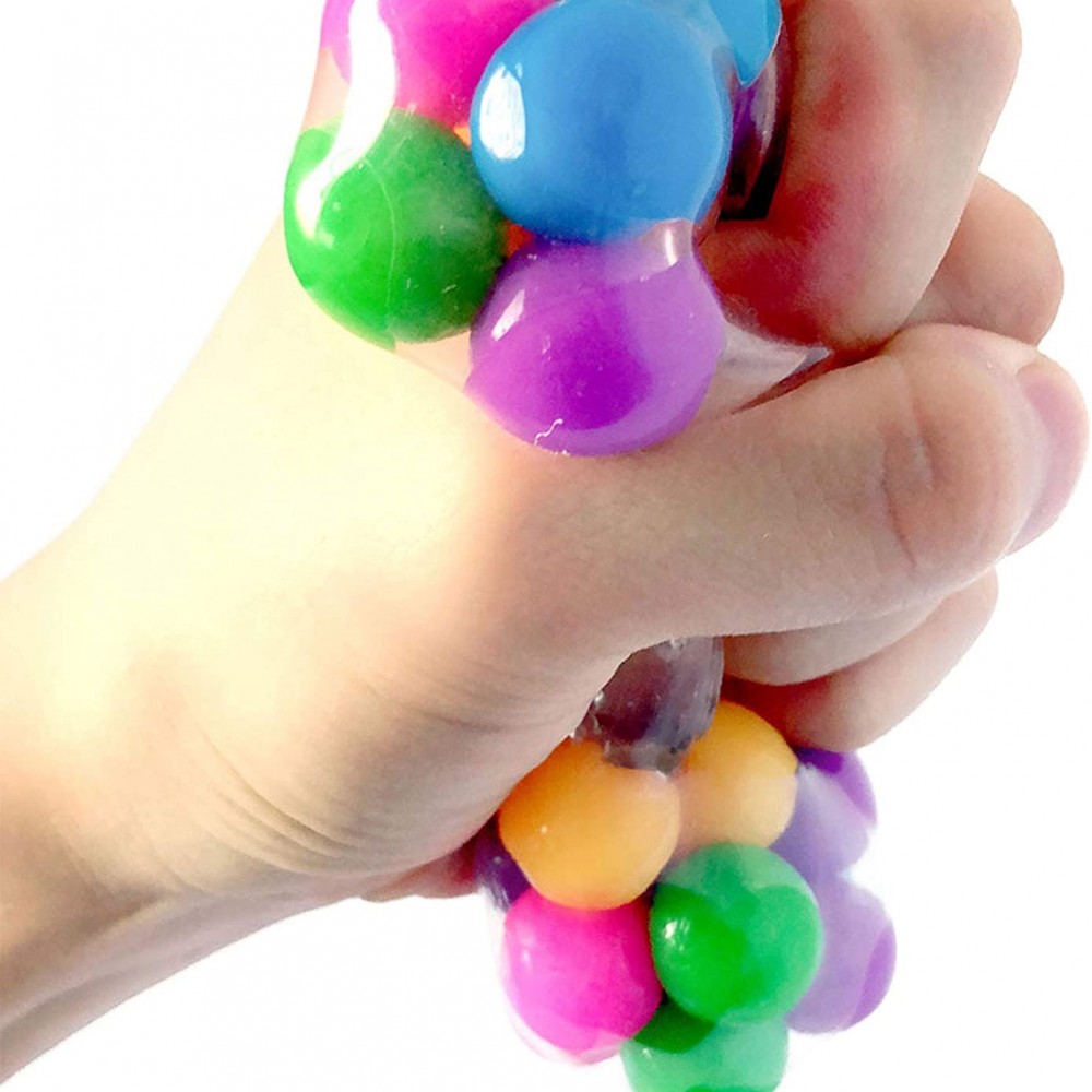 Squeeze Ball Toy, Squishy Stress Balls with Colorful Beads, Sensory Fidget Toy Relieve Stress Anxiety Hand Exercise Tool for Kids Adults (Smooth),2867